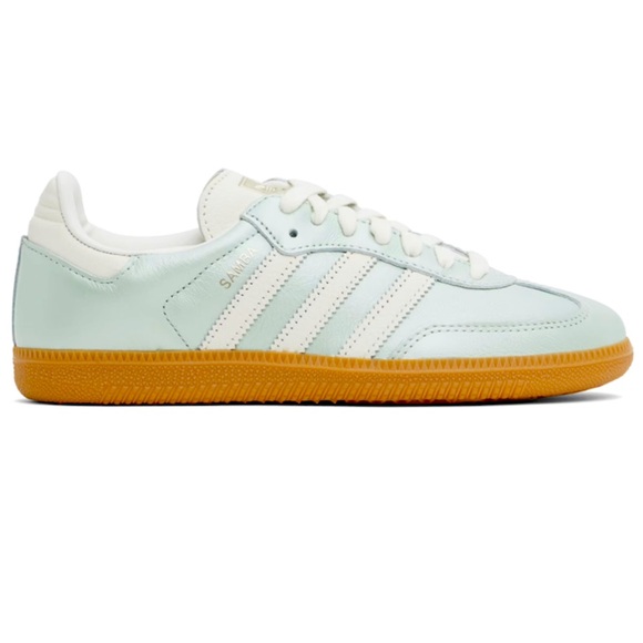 adidas Samba OG Women's Athletic Shoes - Mint Green and White - Picture 3 of 8